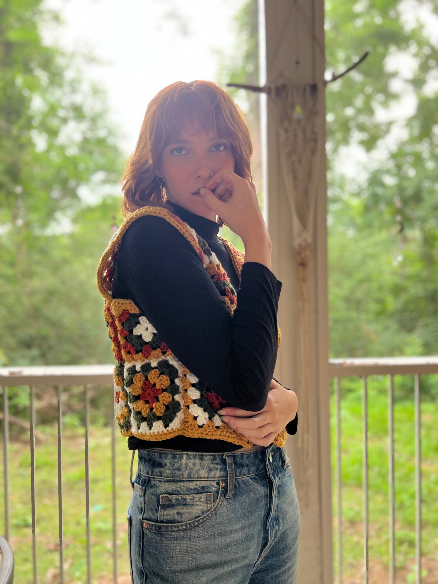 70s Style Granny Square Vest