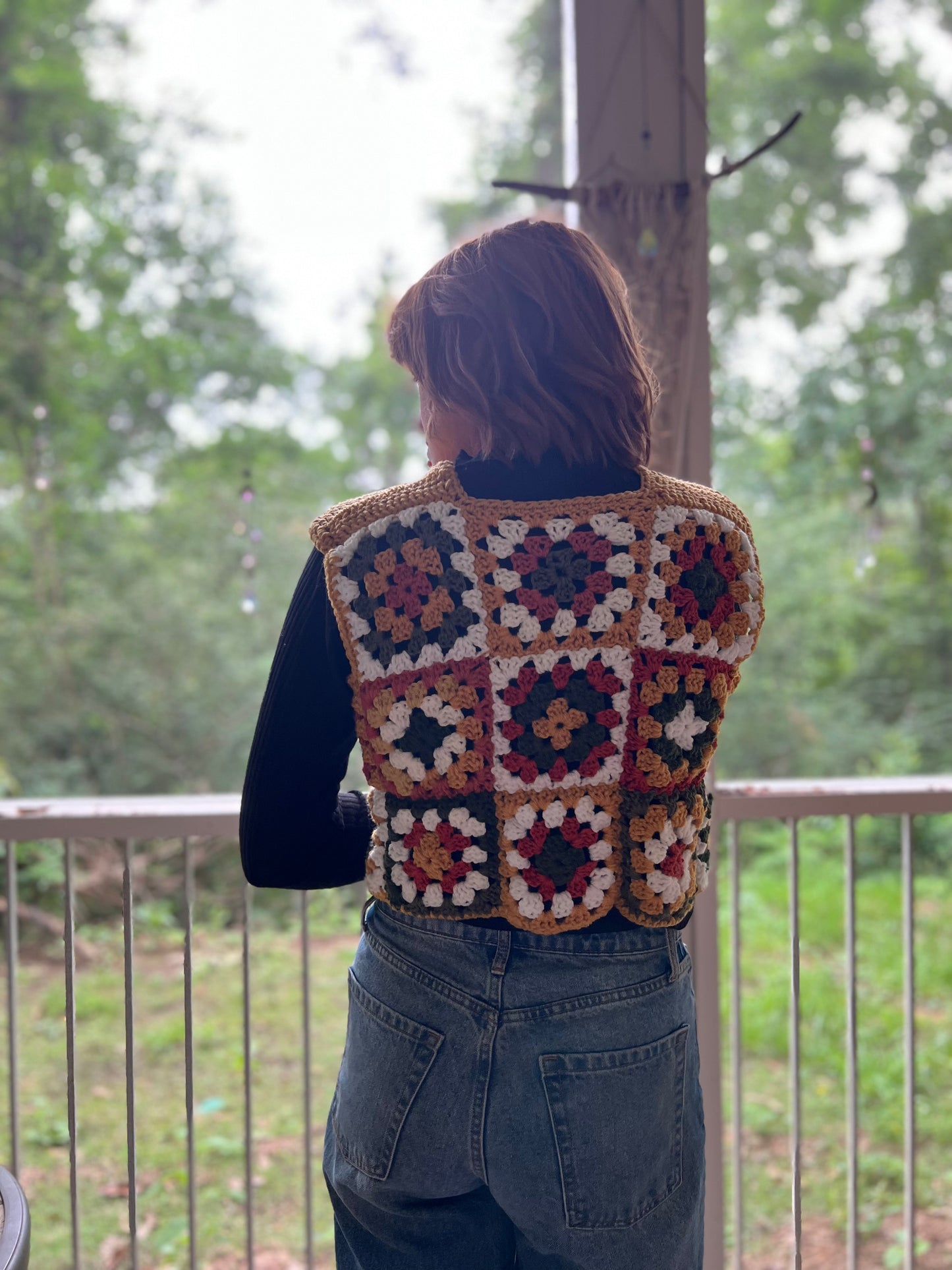 70s Style Granny Square Vest