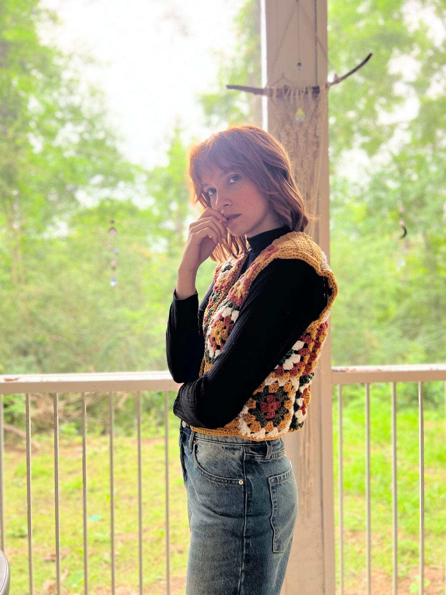 70s Style Granny Square Vest