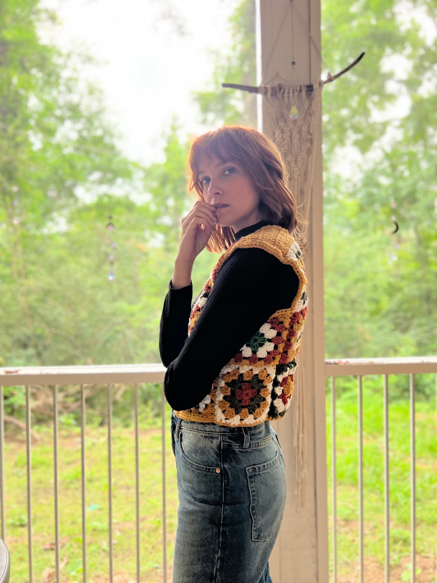 70s Style Granny Square Vest