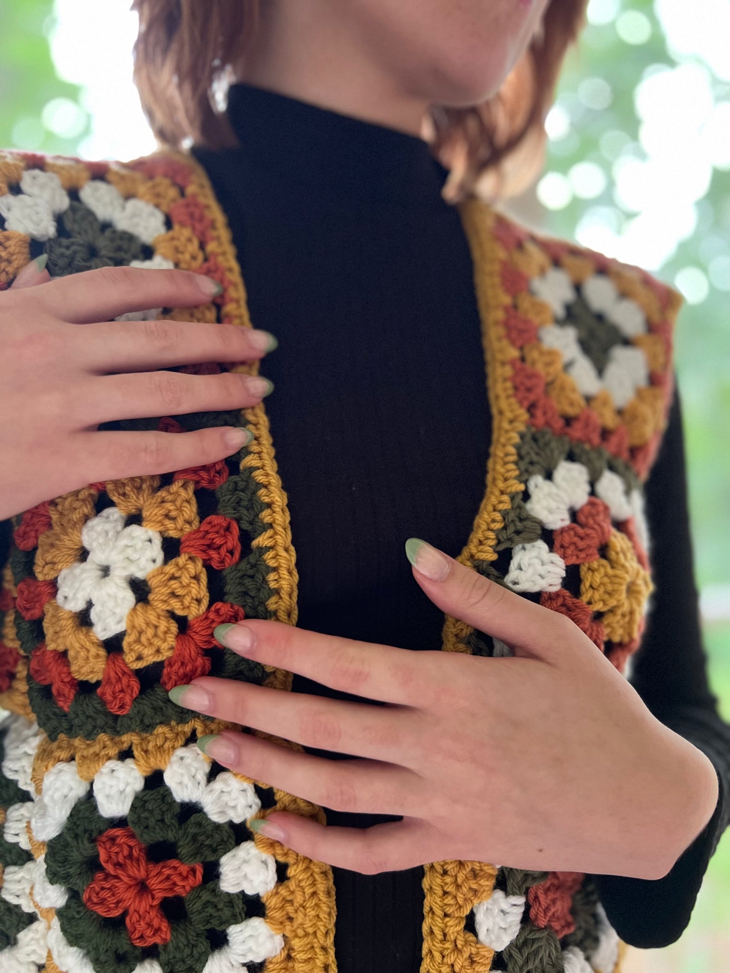 70s Style Granny Square Vest