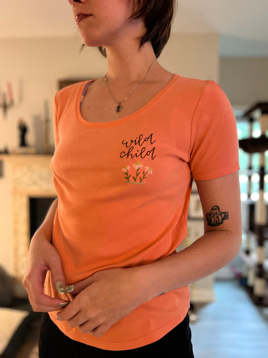 Wild Child Embroidered T-Shirt