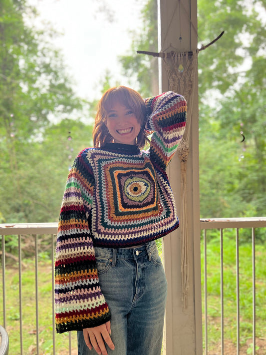 Evil Eye Granny Sweater
