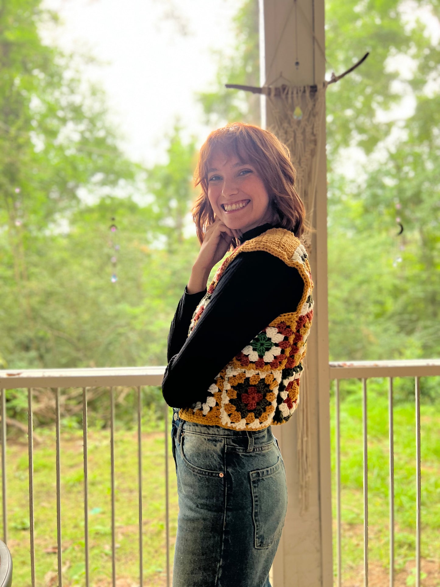 70s Style Granny Square Vest
